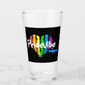 Rainbow Heart PrideVibe: Drink met trots Glas (Voorkant)