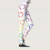 Rainbow Heart Print, Valentijnsdag Leggings (Rechts)