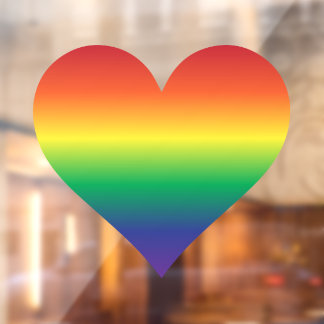 Rainbow Heart Raamsticker