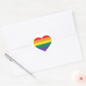 Rainbow Heart Ronde Sticker (Envelop)