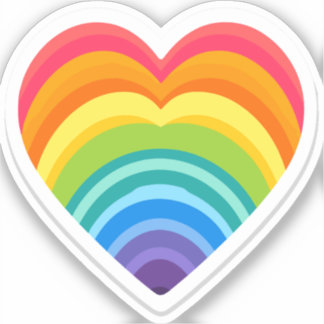 Rainbow Heart schattige Sticker