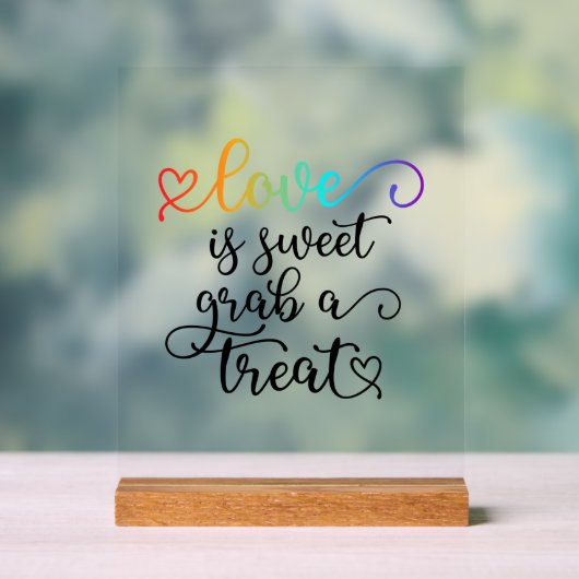 Rainbow Heart Script L'amour est doux Faveur (Neutre)