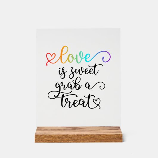 Rainbow Heart Script L'amour est doux Faveur (Recto)