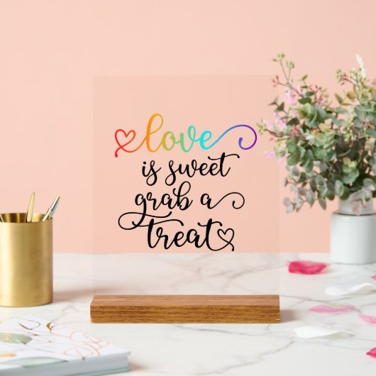Rainbow Heart Script L'amour est doux Faveur (Mariage)