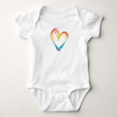 Rainbow Heart Sketch Romper (Voorkant)