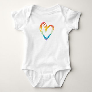 Rainbow Heart Sketch Romper