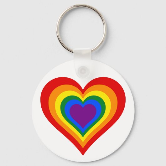 Rainbow Heart Sleutelhanger (Voorkant)