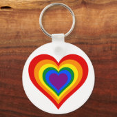 Rainbow Heart Sleutelhanger (Voorkant)