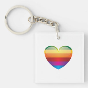 Rainbow Heart Sleutelhanger