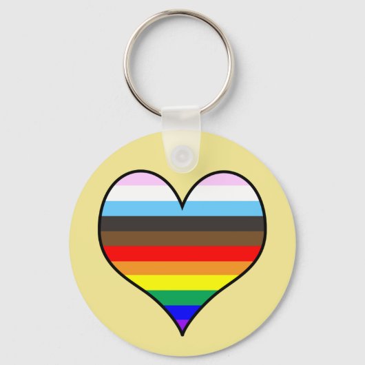 Rainbow Heart Sleutelhanger (Voorkant)