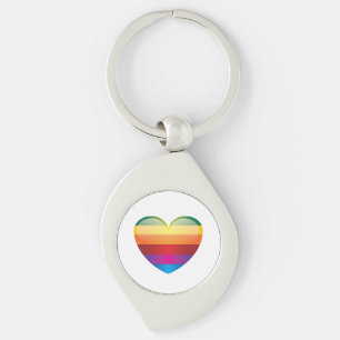 Rainbow Heart Sleutelhanger