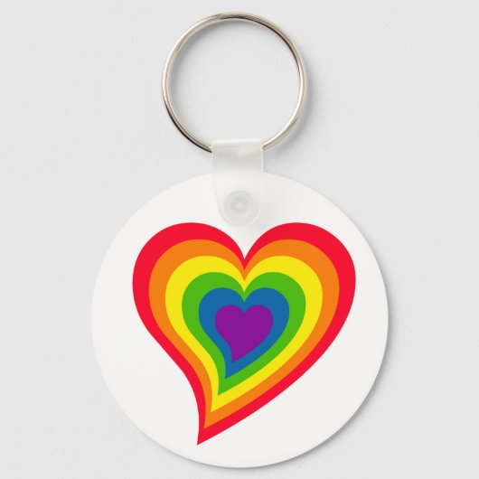 Rainbow Heart sleutelhanger (Voorkant)