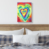 Rainbow Heart Spirit Painped Canvas Art (Insitu (Slaapkamer))