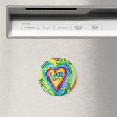 Rainbow Heart Spirit Words Magnet Magneet (Insitu (Vaatwasser))