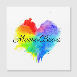 Rainbow Heart Square Magnetische Kaart
