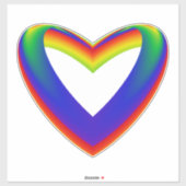 Rainbow Heart Sticker (Vel)