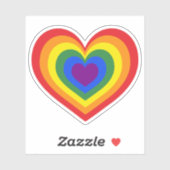 Rainbow Heart Sticker (Vel)
