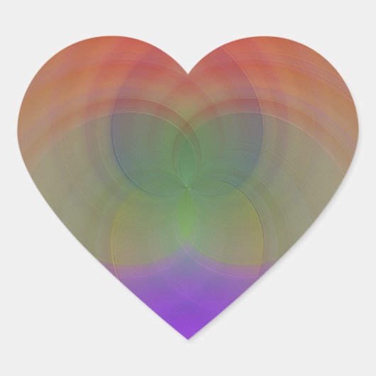 Rainbow Heart Sticker (Voorkant)