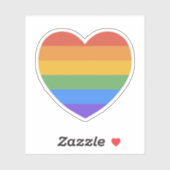 Rainbow Heart Sticker (Vel)