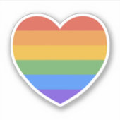 Rainbow Heart Sticker (Voorkant)