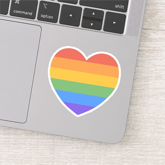 Rainbow Heart Sticker (Detail)