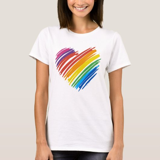 Rainbow Heart T-shirt (Voorkant)