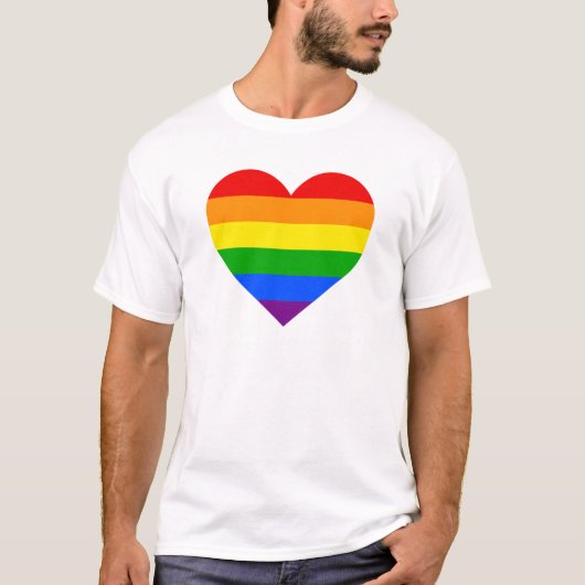 "RAINBOW HEART" T-SHIRT (Voorkant)