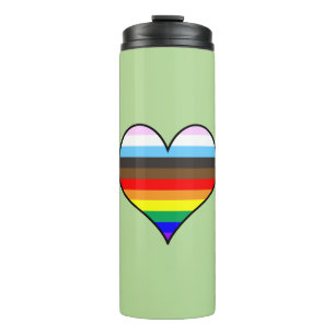 Rainbow Heart Thermal Tumbler Thermosbeker