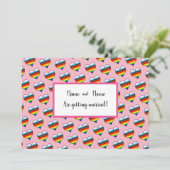 Rainbow Heart-uitnodiging Kaart (Staand voorkant)