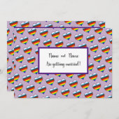 Rainbow Heart-uitnodiging Kaart (Voorkant / Achterkant)