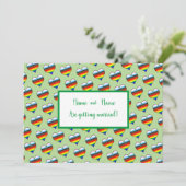 Rainbow Heart-uitnodiging Kaart (Staand voorkant)