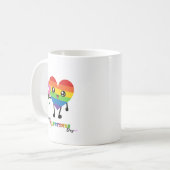 Rainbow Heart-Valentijnsdag Koffiemok (Voorkant links)