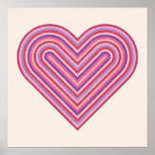 Rainbow Heart Valentine's Day Poster - Plum (Devant)
