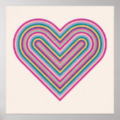 Rainbow Heart Valentine's Day Poster - Purple (Devant)