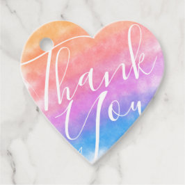 Rainbow Heart, vol met Joy Wedding Bedankjes Labels