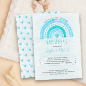 Rainbow Heart Waterverf Wash Blue Baby Sprinkle Kaart