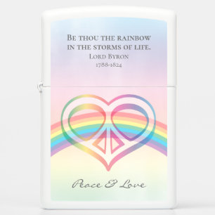 Rainbow Heart Zippo Lighter
