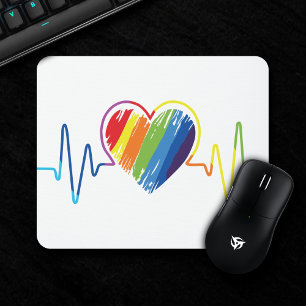Rainbow Heartbeat   Abstract kribbel Muismat