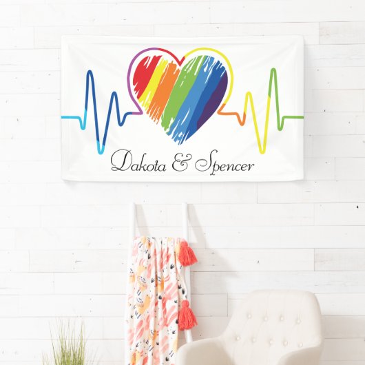 Rainbow Heartbeat | Abstract kribbel Spandoek (Insitu)