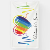 Rainbow Heartbeat | Abstract kribbel Spandoek (Verticaal)