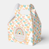 Rainbow & Hearts 1e verjaardagsfeestje Bedankdoosjes (Achterkant)