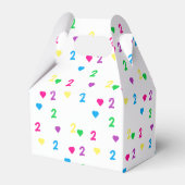 Rainbow Hearts 2e verjaardag Bedankdoosjes (Achterkant)