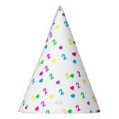 Rainbow Hearts 2e verjaardag Feesthoedjes (Links)