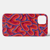 Rainbow Hearts 3D Opgeblazen Puffy IPhone Case (Achterkant (horizontaal))