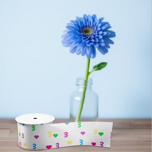 Rainbow Hearts 3e verjaardag Lint