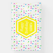 Rainbow Hearts 3e verjaardag Spandoek (Verticaal)