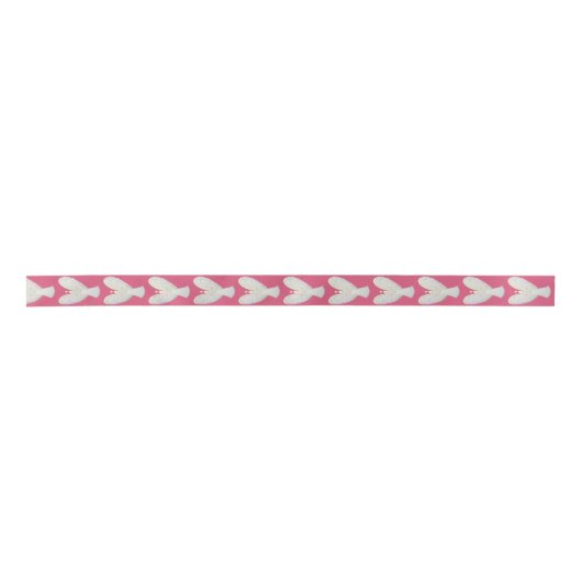 Rainbow Hearts Angel Custom Imprint Art Ribbon Lint (Voorkant)