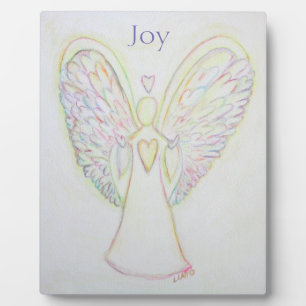 Rainbow Hearts Angel Joy Art Custom Plaque Fotoplaat