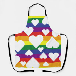 Rainbow Hearts Apron Schort