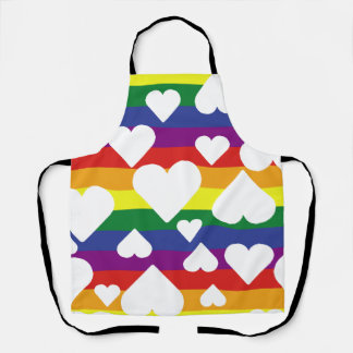 Rainbow Hearts Apron Schort